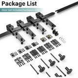 Bifold Barn Door Hardware Kit 72" Rail with Rollers for 4 Door sections