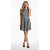 Talula Sleeveless A Line Dress Women's Size 0 Gray Pleated Polyester Blend Back Zip