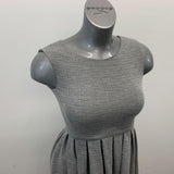 Talula Sleeveless A Line Dress Women's Size 0 Gray Pleated Polyester Blend Back Zip