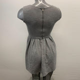 Talula Sleeveless A Line Dress Women's Size 0 Gray Pleated Polyester Blend Back Zip