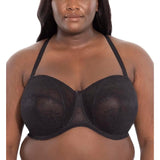 Goddess GD700213BLK Verity Underwire Strapless Bra 44H Black Convertible NWOT