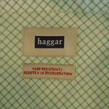 Haggar Men's Fade Resistant Extra Large Cotton Blue / Green Striped Dress Shirt
