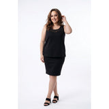 Penningtons Sleeveless Blouse Women's 3X Black Mesh Polyester Scoop Neck Top