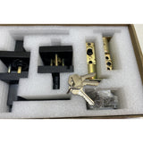 Double Keyed Matt Black Tubular Front Entrance Door Handle With Matching Deadbolt NEW
