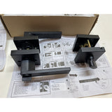 Double Keyed Matt Black Tubular Front Entrance Door Handle With Matching Deadbolt NEW