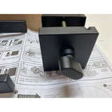 Double Keyed Matt Black Tubular Front Entrance Door Handle With Matching Deadbolt NEW