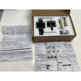 Double Keyed Matt Black Tubular Front Entrance Door Handle With Matching Deadbolt NEW