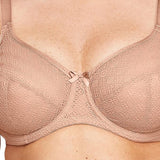 Glamorise Womens Lace Comfort Wonderwire Bra Underwire #9855 Cappuccino