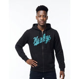 Hurley Hooded Full Zip Sweatshirt Women's XL Black Cotton Poly blend