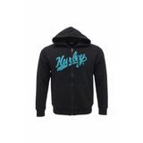 Hurley Hooded Full Zip Sweatshirt Women's XL Black Cotton Poly blend