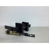 Privacy Door Lock Handle Matte Black Square Design 4.5" handle Metal