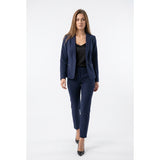 Tradition Women's Size 6 Blue Polyester Single Button Padded Shoulder Blazer NEW