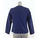 Tradition Women's Size 6 Blue Polyester Single Button Padded Shoulder Blazer NEW