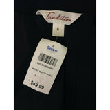 Tradition Women's Size 6 Blue Polyester Single Button Padded Shoulder Blazer NEW