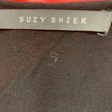Suzy Shier Top Women's Medium Black Rayon/Spandex Sleeveless Tank beaded
