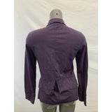 Neon Budda Women's Medium Purple Cotton/Spandex Button Up Collared Top shirt