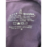 Neon Budda Women's Medium Purple Cotton/Spandex Button Up Collared Top shirt