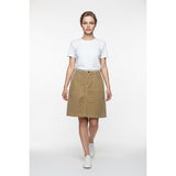 Levis Women's Corduroy Beige Skirt with Front Pockets Size Large Cotton