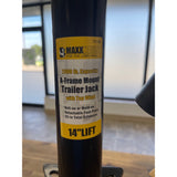 MaxxHaul 70159 15" Lift A-Frame Mount Trailer Jack with Top Wind - 2000 lbs. Capacity NEW