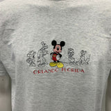 Mickey Unlimited  Mickey Mouse Orlando Florida T Shirt Men's Size Large Gray Emb