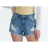 Harlow Denim Shorts Women's Size 23 High Rise Ripped Cotton Cut Off Shorts