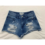 Harlow Denim Shorts Women's Size 23 High Rise Ripped Cotton Cut Off Shorts