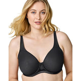 Wonderbra E1105H Underwire Breathable Cups Bra Black Jacquard