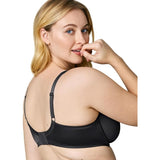 Wonderbra E1105H Underwire Breathable Cups Bra Black Jacquard