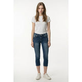Suko Jeans Women's Mid Rise Skinny Leg Denim Blue Jean Capri Size 6