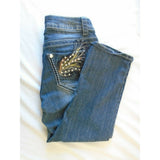 Suko Jeans Women's Mid Rise Skinny Leg Denim Blue Jean Capri Size 6