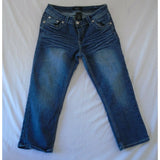 Suko Jeans Women's Mid Rise Skinny Leg Denim Blue Jean Capri Size 6