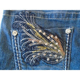 Suko Jeans Women's Mid Rise Skinny Leg Denim Blue Jean Capri Size 6