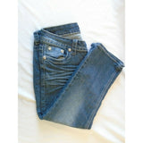 Suko Jeans Women's Mid Rise Skinny Leg Denim Blue Jean Capri Size 6