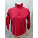 Gap Red Long Sleeve Mock 1/4 Zip Up Girls Top Shirt Size Large