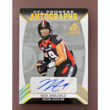 2023 Upper Deck CFL SP Game Used Prowess Gold Auto Nick Arbuckle Redblacks CPA-NA