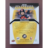 2023 Upper Deck CFL SP Game Used Prowess Gold Auto Nick Arbuckle Redblacks CPA-NA