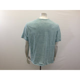 Joseph Abboud Men's Extra Large Blue Short Sleeve 1/4 Button Collarless T Shirt