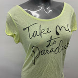 PINK Victoria's Secret Women's T Shirt Size XS-S Yellow Short Sleeve Modal