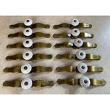 Antique Bronze 5" Drawer / Cabinet Pulls With White Ceramic Knobs Lot Of 12 NOS