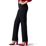 Lee Women's Wrinkle Free Relaxed Fit Straight Leg Pant, Black, 14, NWT