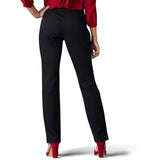 Lee Women's Wrinkle Free Relaxed Fit Straight Leg Pant, Black, 14, NWT