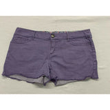 Firefly Women's Cut Off Shorts Size 33 Purple Stretch Mid Rise Casual Walking
