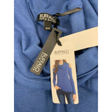 Buffalo Cold Shoulder Sweater Women's Blue Turtleneck Rayon/Nylon Pullover NEW