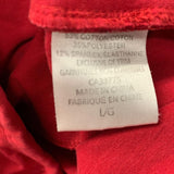 Roots Active Women's 1/4 Zip Pullover Size Large Red Cotton/Polyester Long Sleeve Top