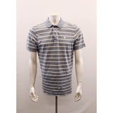 Banana Republic Pique Polo Shirt Size Large blue White Striped Cotton