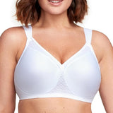 Glamorise womens Magiclift Seamless T-shirt Bra Wirefree #1080 White