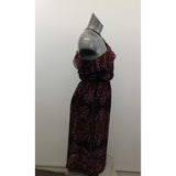 Monteau Halter Style Blouson Dress Women's Large Purple Floral Dress