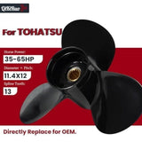QIKIRUO Upgrade Aluminum Outboard Propeller for Tohatsu & Nissan 35hp-50hp