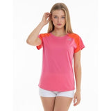 Adidas Workout Top Women's Medium Pink Orange Athletic Climalite Polyester Short