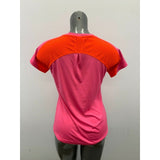 Adidas Workout Top Women's Medium Pink Orange Athletic Climalite Polyester Short